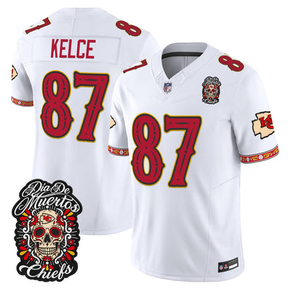 Kansas City Chiefs Día de los Muertos Vapor Limited Jersey - Stitched