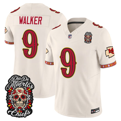 Kansas City Chiefs Día de los Muertos Vapor Limited Jersey - Stitched