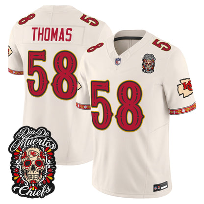Kansas City Chiefs Día de los Muertos Vapor Limited Jersey - Stitched