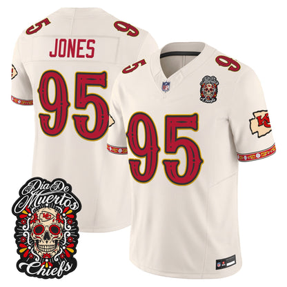 Kansas City Chiefs Día de los Muertos Vapor Limited Jersey - Stitched