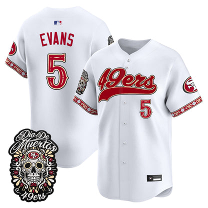 Men's San Francisco 49ers Día de los Muertos Vapor Limited Baseball Jersey - All Stitched