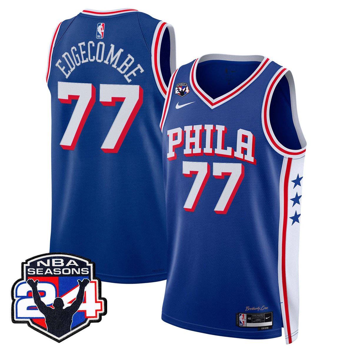  Philadelphia 76ers Swingman Jersey - 24th Season Patch - Stitched