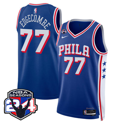  Philadelphia 76ers Swingman Jersey - 24th Season Patch - Stitched