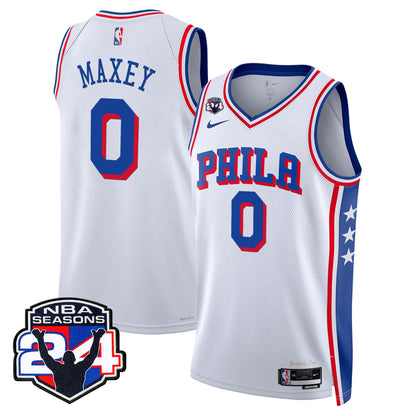  Philadelphia 76ers Swingman Jersey - 24th Season Patch - Stitched