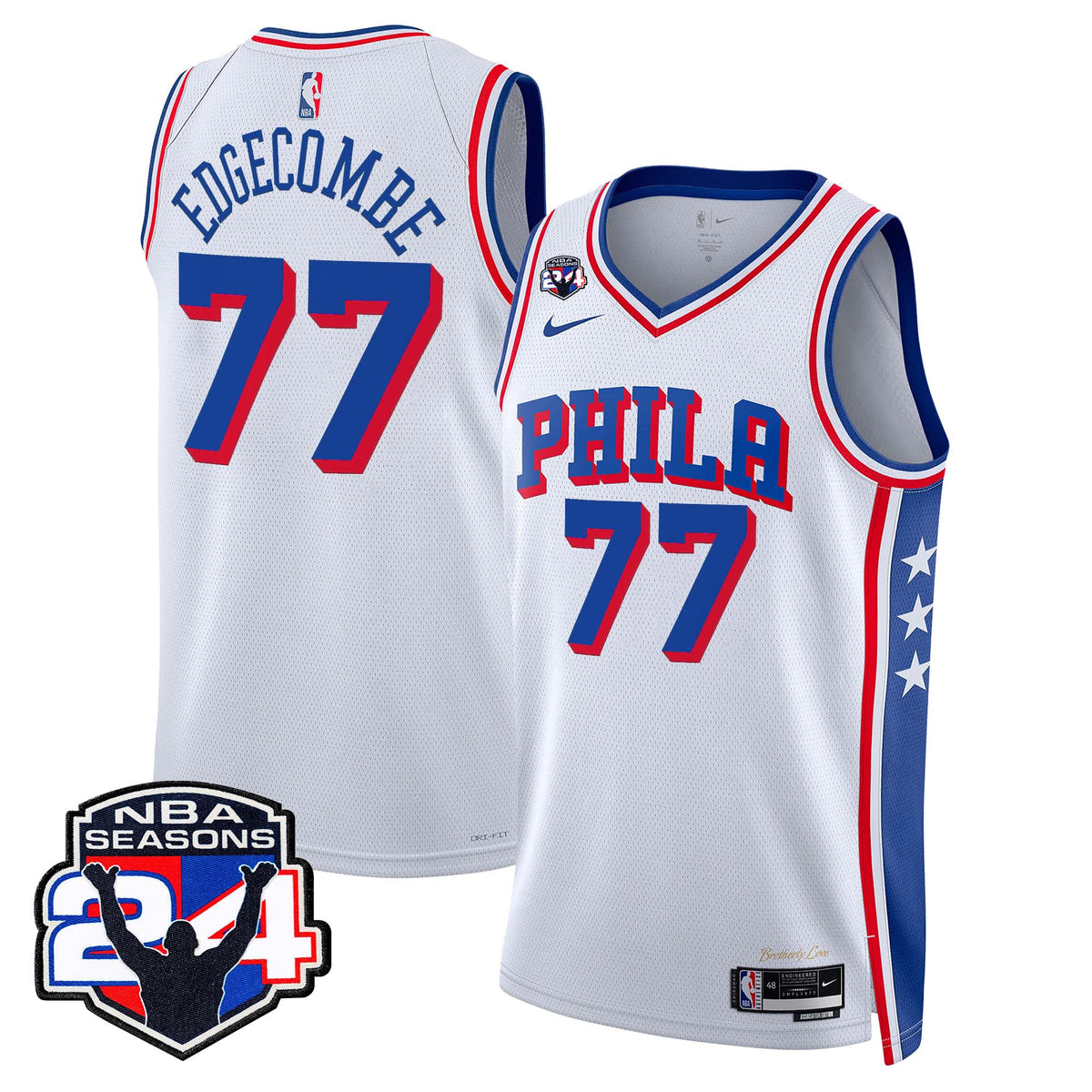  Philadelphia 76ers Swingman Jersey - 24th Season Patch - Stitched