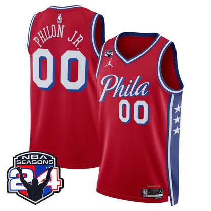  Philadelphia 76ers Swingman Jersey - 24th Season Patch - Stitched