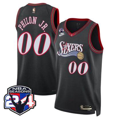  Philadelphia 76ers Swingman Jersey - 24th Season Patch - Stitched