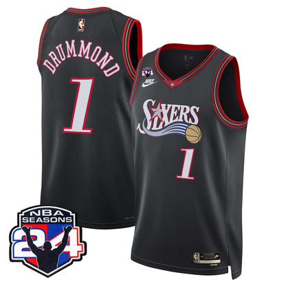 Philadelphia 76ers Swingman Jersey - 24th Season Patch - Stitched