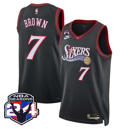  Philadelphia 76ers Swingman Jersey - 24th Season Patch - Stitched
