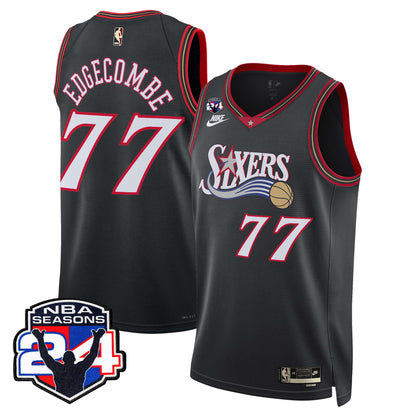  Philadelphia 76ers Swingman Jersey - 24th Season Patch - Stitched