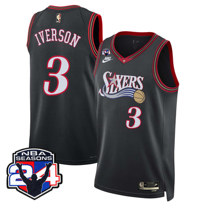  Philadelphia 76ers Swingman Jersey - 24th Season Patch - Stitched