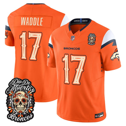 Denver Broncos Día de los Muertos Vapor Limited Jersey - Stitched