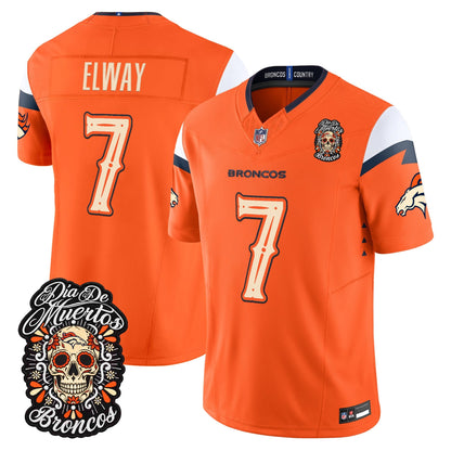 Denver Broncos Día de los Muertos Vapor Limited Jersey - Stitched