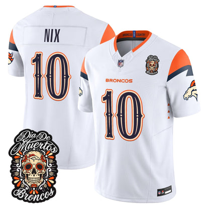 Denver Broncos Día de los Muertos Vapor Limited Jersey - Stitched