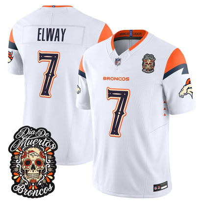Denver Broncos Día de los Muertos Vapor Limited Jersey - Stitched