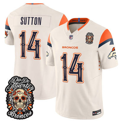 Denver Broncos Día de los Muertos Vapor Limited Jersey - Stitched