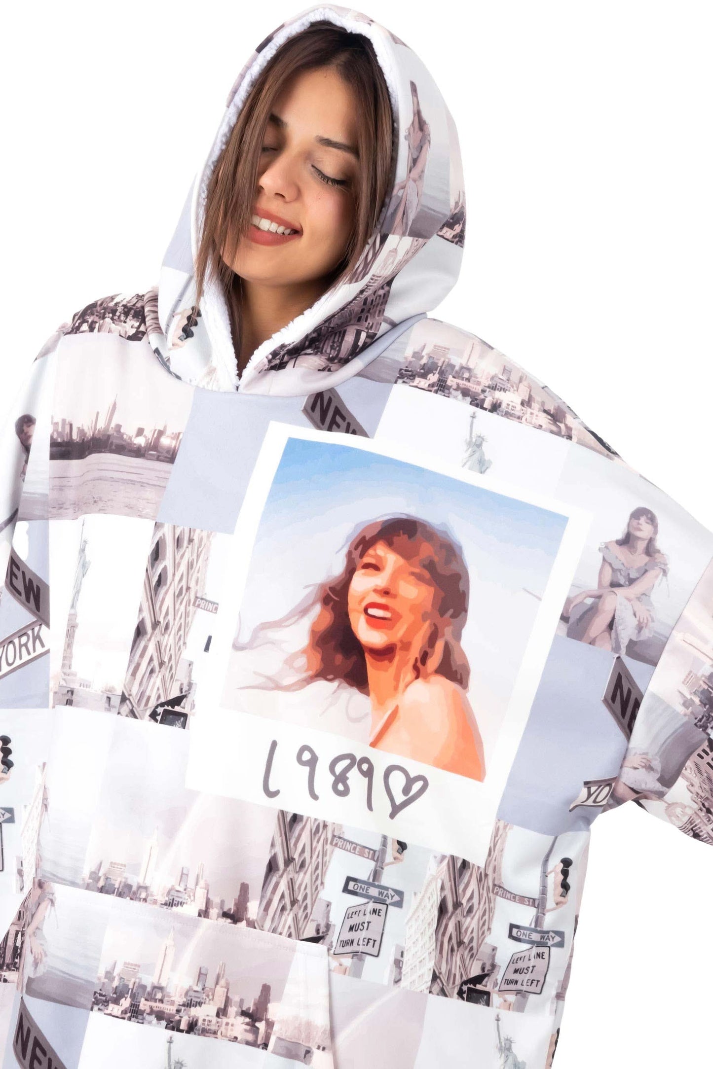 Taylor 1989 Album Blanket Hoodie Pink - HL160804