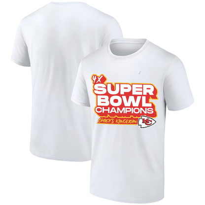 KC 4x Super Bowl Champions One Side T-Shirt - Printed