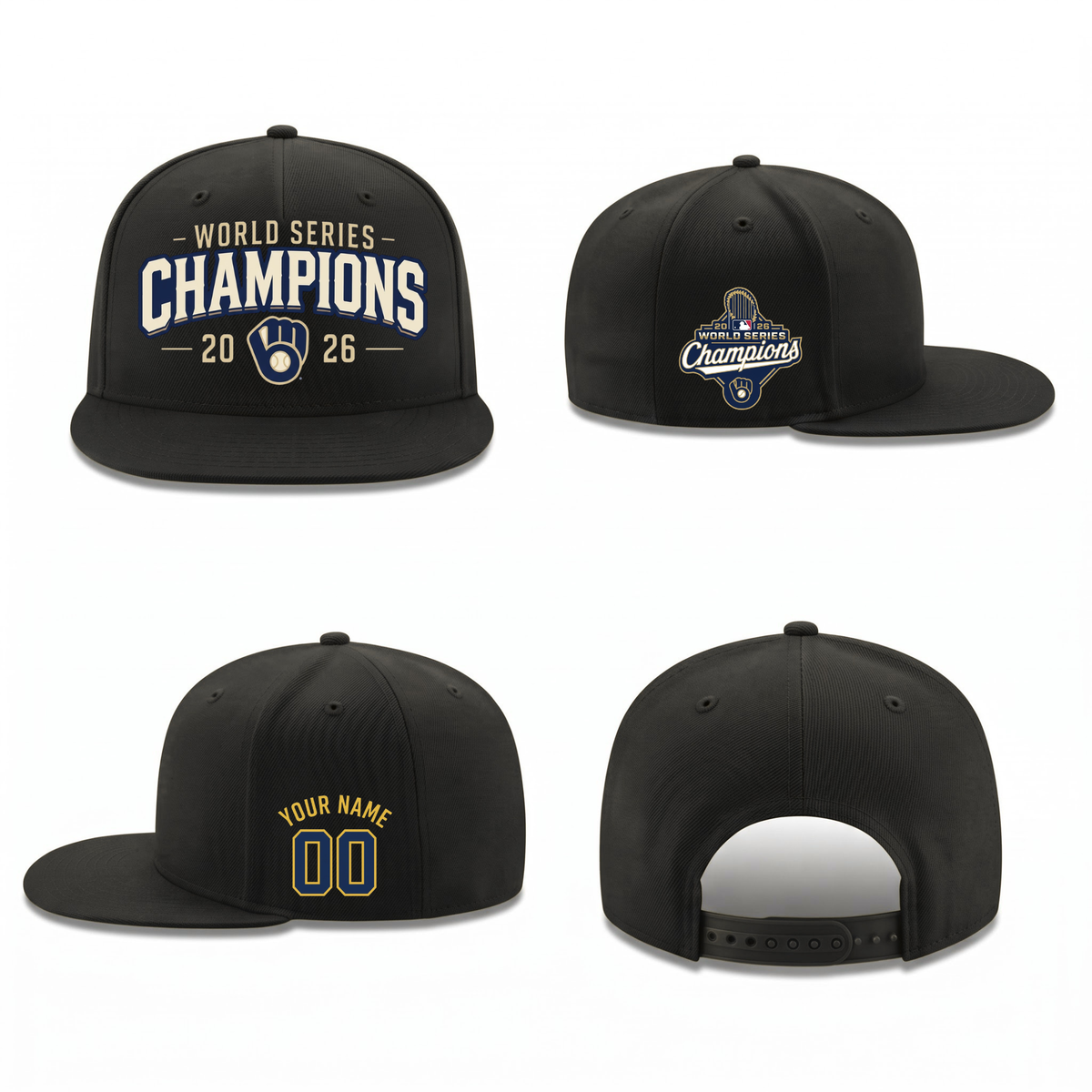 MIL 2026 World Series Champions Personalized Snapback Cap - Printed