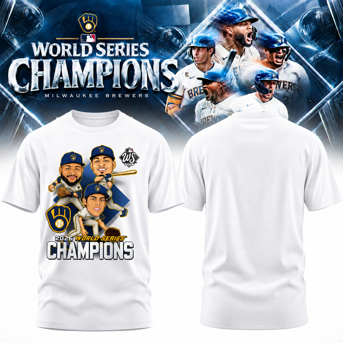 MIL World Series Champions One Side T-Shirt - Printed V25