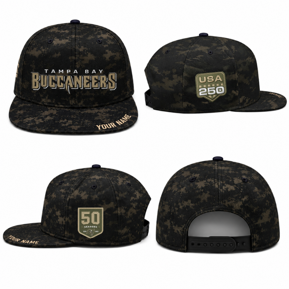 TB Salute To Service Personalized Snapback Cap - Printed