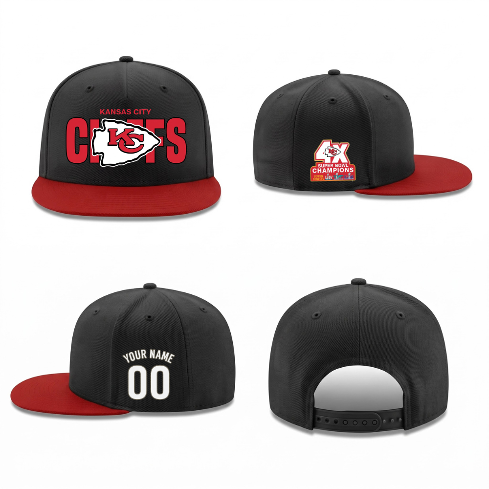 KC Super Bowl Champions Personalized Snapback Cap - Printed