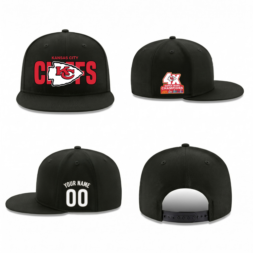 KC Super Bowl Champions Personalized Snapback Cap - Printed