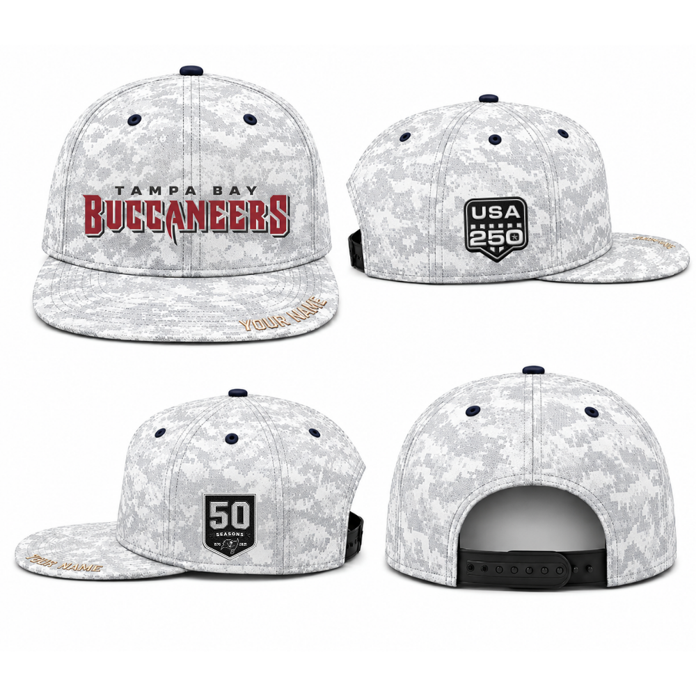 TB Salute To Service Personalized Snapback Cap - Printed