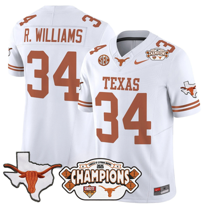 TEX 2025 State Map & Citrus Bowl Champions Patch Vapor Limited Jersey - All Stitched