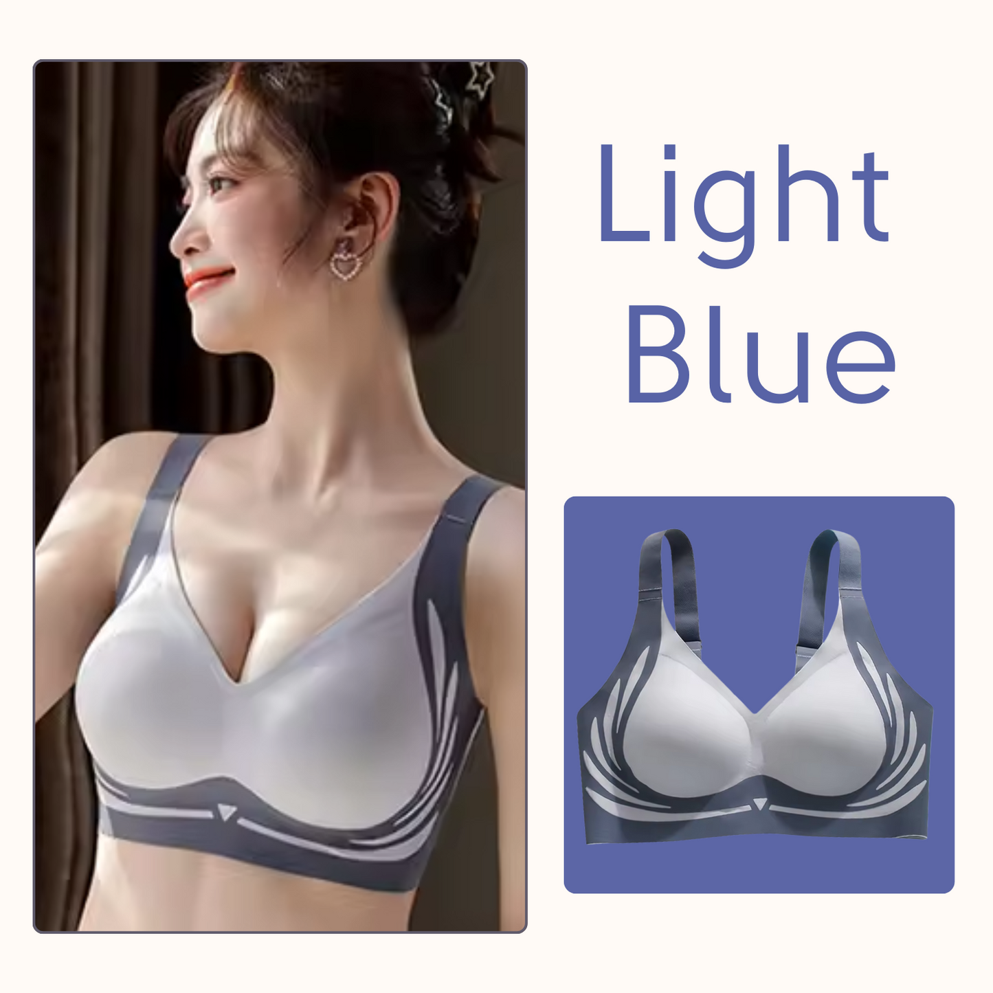 Anti-Sagging Support Shockproof Sports Fixed Cup Bra For Women