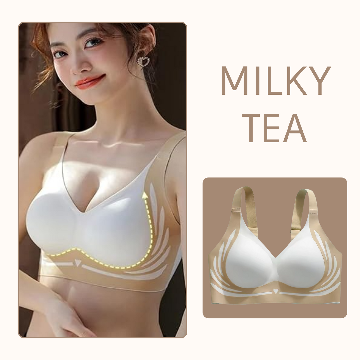 Anti-Sagging Support Shockproof Sports Fixed Cup Bra For Women