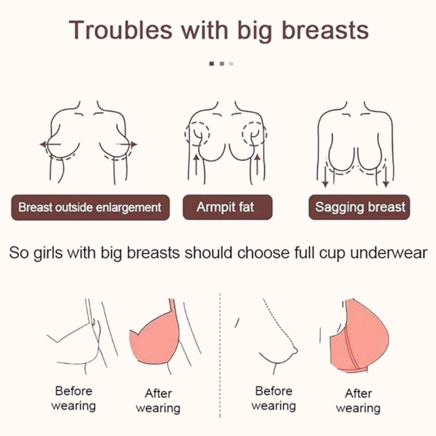 Anti-Sagging Support Shockproof Sports Fixed Cup Bra For Women