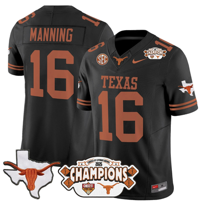TEX 2025 State Map & Citrus Bowl Champions Patch Vapor Limited Jersey - All Stitched