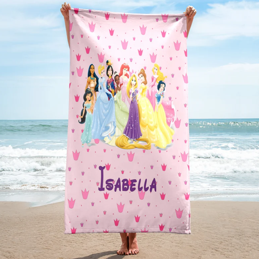 Personalized Princess Beach Towels- 406TTBT173