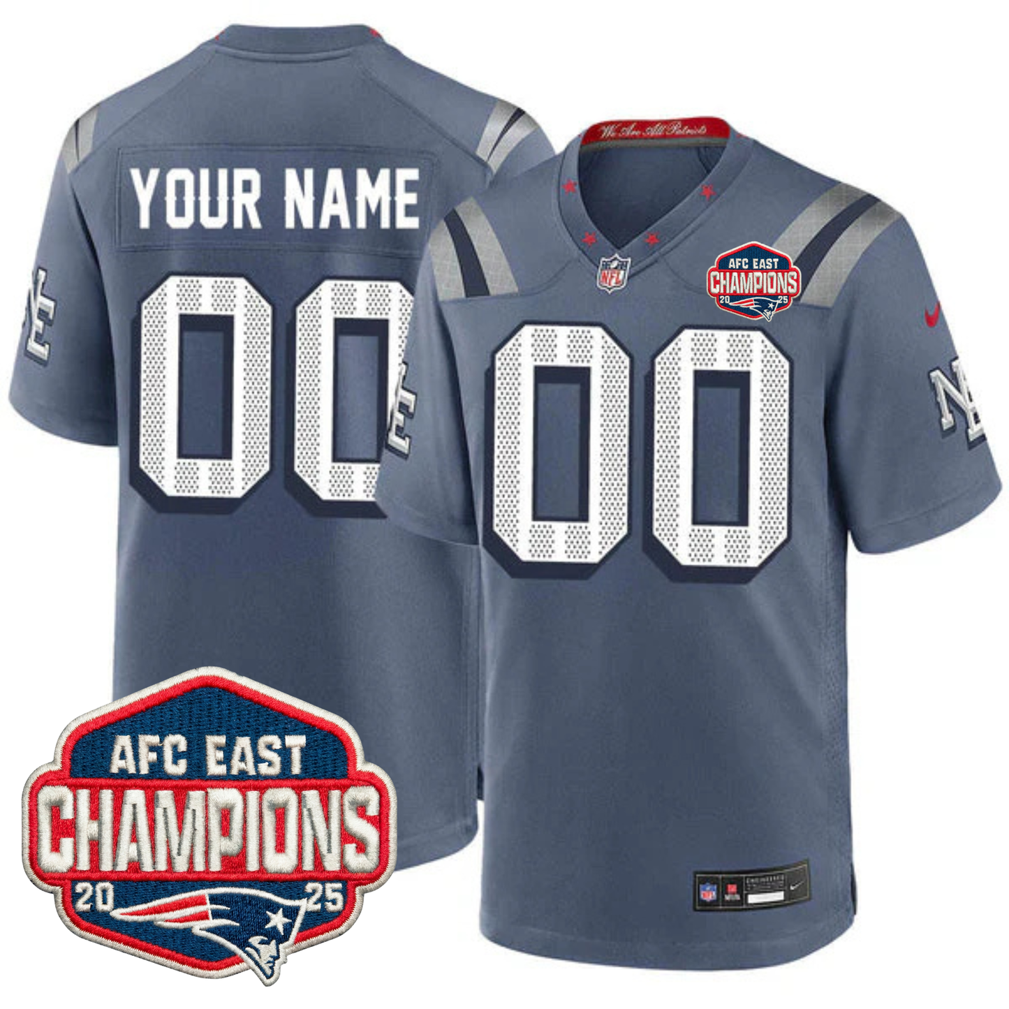 NE 2025 "Rivalries" AFC East Champions Vapor Limited Jersey - All Stitched