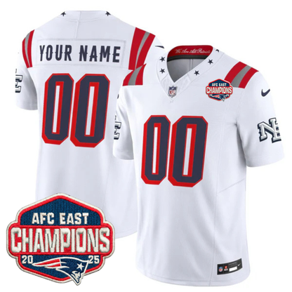 NE 2025 "Rivalries" AFC East Champions Vapor Limited Custom Jersey - All Stitched