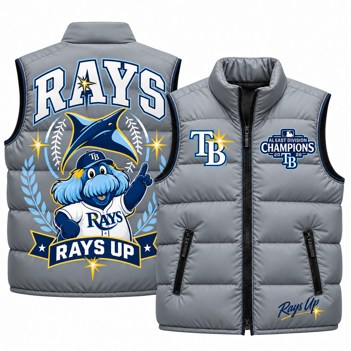 TB "Rays Up" Puffer Vest - Printed