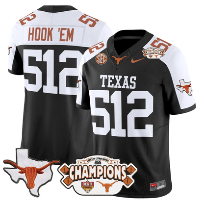TEX 2025 State Map & Citrus Bowl Champions Patch Vapor Limited Jersey - All Stitched