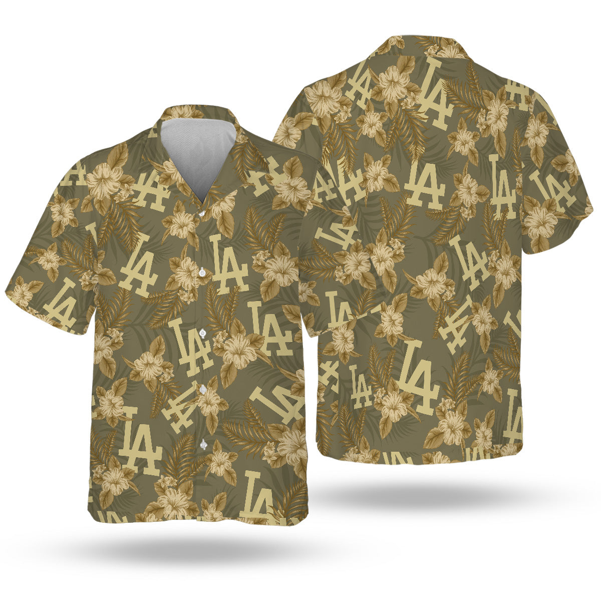 LAD Special Armed Forces Hawaiian Design Button Shirt