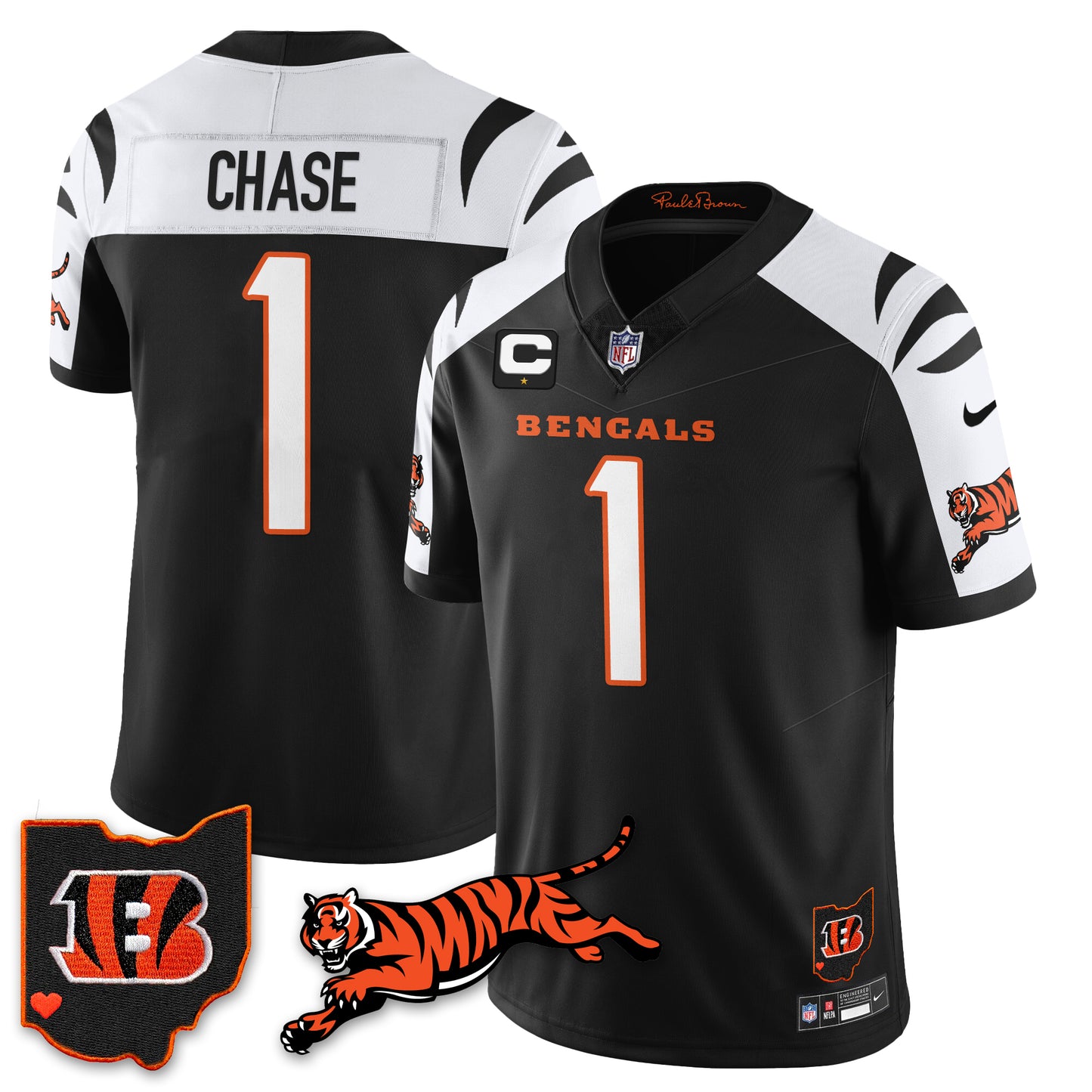 Cincinnati Bengals Vapor F.U.S.E. Limited Jersey N1 - All Stitched