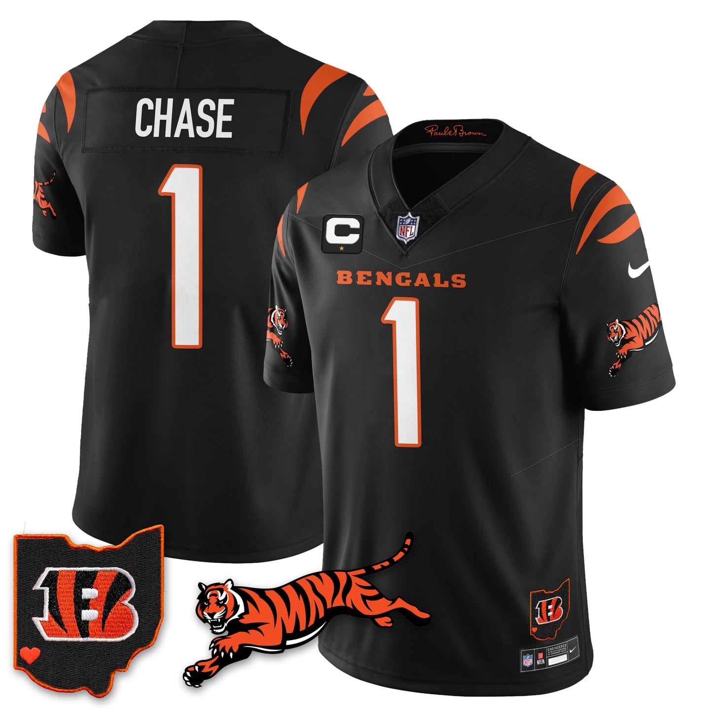 Cincinnati Bengals Vapor F.U.S.E. Limited Jersey N1 - All Stitched