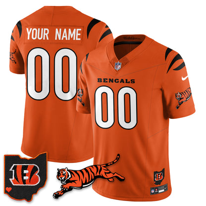 Custom Cincinnati Bengals Vapor F.U.S.E. Limited Jersey N1 - All Stitched