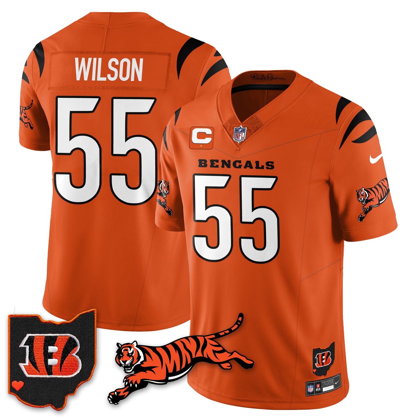 Cincinnati Bengals Vapor F.U.S.E. Limited Jersey N1 - All Stitched