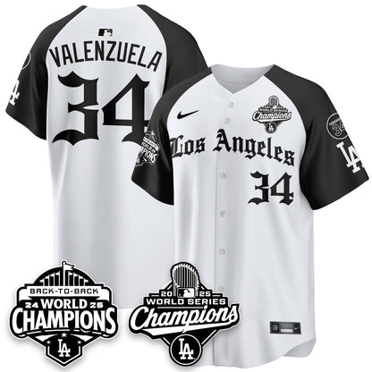 LAD 2025 World Series Champions Vapor Premier Limited Jersey - LA Gothic Edition - All Stitched N2