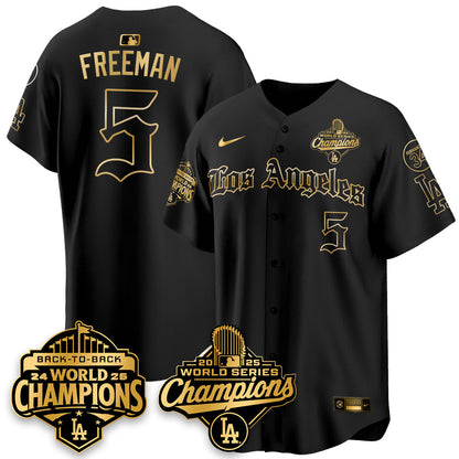 LAD 2025 World Series Champions Vapor Premier Limited Jersey - LA Gothic Edition - All Stitched N2