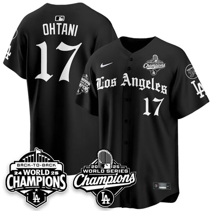 LAD 2025 World Series Champions Vapor Premier Limited Jersey - LA Gothic Edition - All Stitched N2