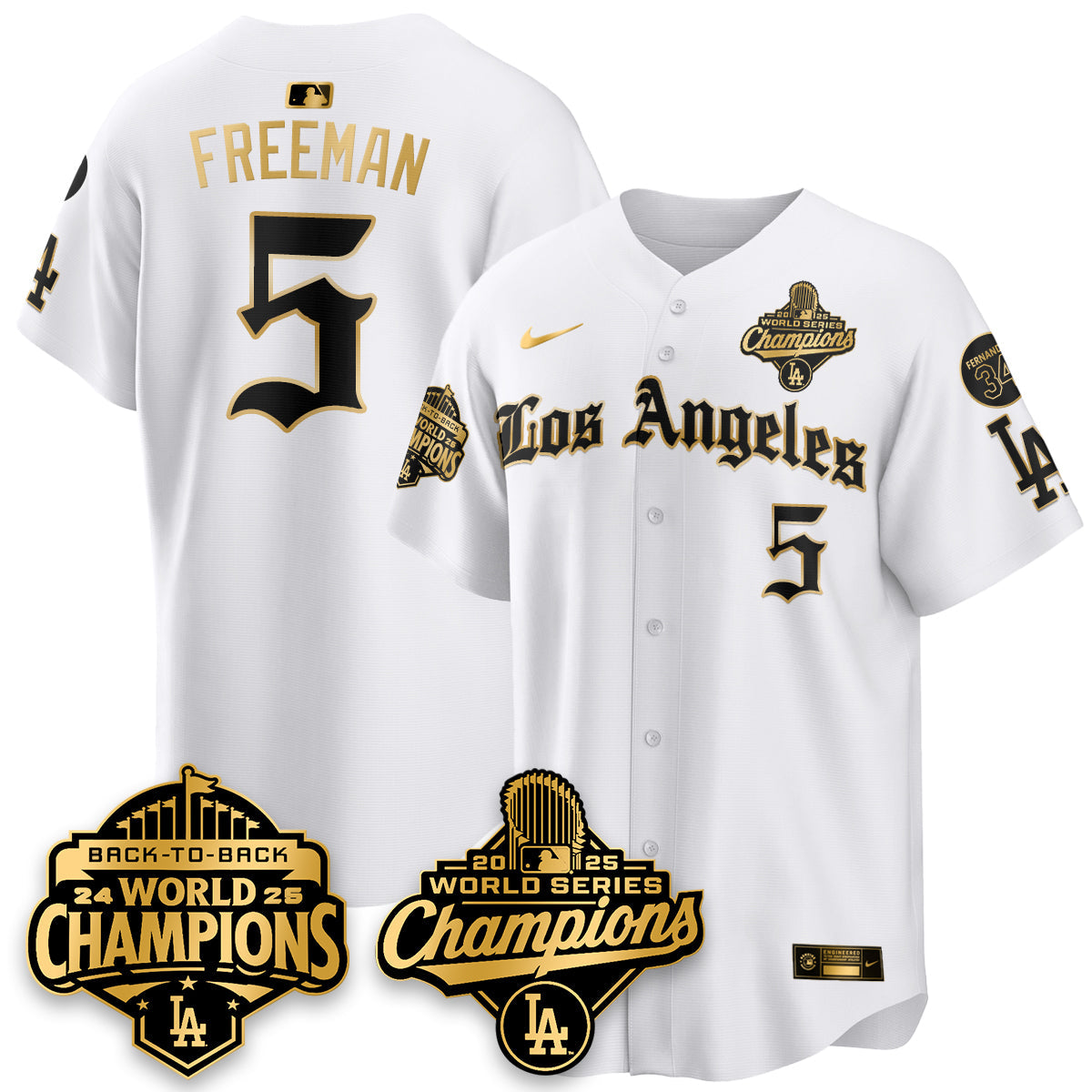 LAD 2025 World Series Champions Vapor Premier Limited Jersey - LA Gothic Edition - All Stitched N2