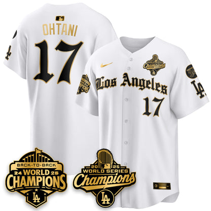 LAD 2025 World Series Champions Vapor Premier Limited Jersey - LA Gothic Edition - All Stitched N2