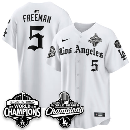 LAD 2025 World Series Champions Vapor Premier Limited Jersey - LA Gothic Edition - All Stitched N2