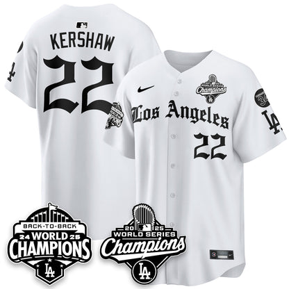 LAD 2025 World Series Champions Vapor Premier Limited Jersey - LA Gothic Edition - All Stitched